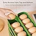 Egg Holder for Fridge, Auto Rolling Egg Dispenser for Refrigerator, 3 Tiers Adjustable, Space-Saving Fridge Organizer, Egg Organizer for Refrigerator, Egg Holder Countertop, Holds Up to 25 Pcs, Green