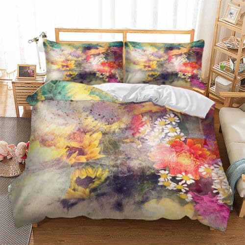 Housse de Couette 240 x 260 Microfiber 110g/㎡ Parure Douceur Thermorégulatrice Infroissable