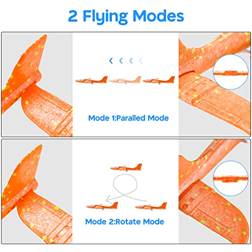 image for BELLOCHIDDO 3 Pack Airplane Launcher Toy,Foam Glider LED Catapult Plan
