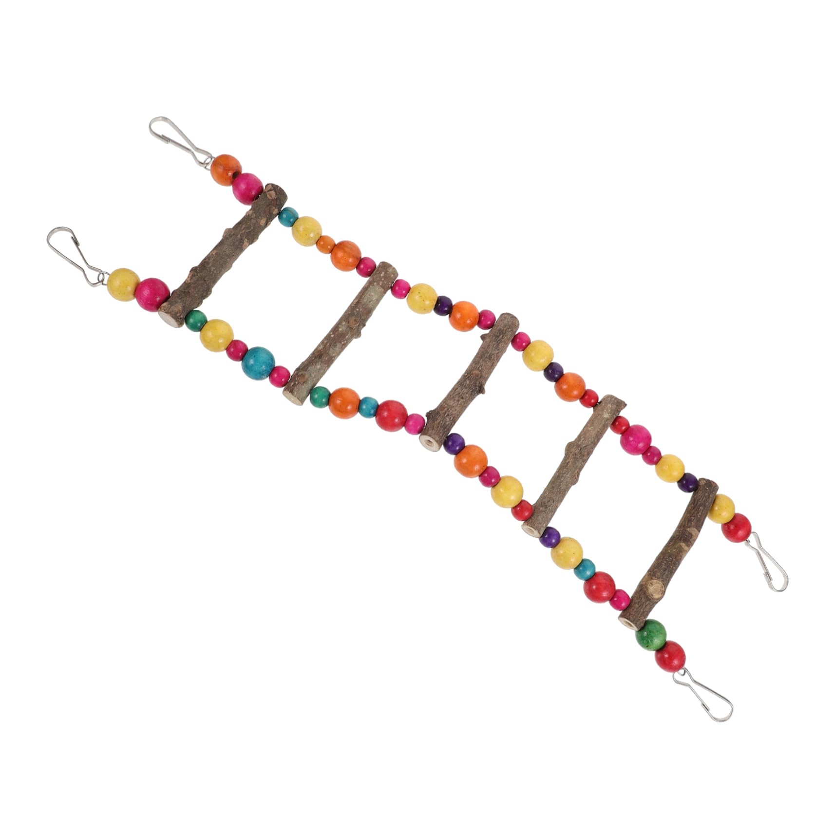 CIYODO Parrot Toy Wooden Bird Climbing Ladder Bird Cage Decoration Parrot Training and Exercise Toy