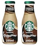 Starbucks Frappucino Cookies and Cream - Bebida de Cafe Starbucks - 8 Botellas x 250 ml