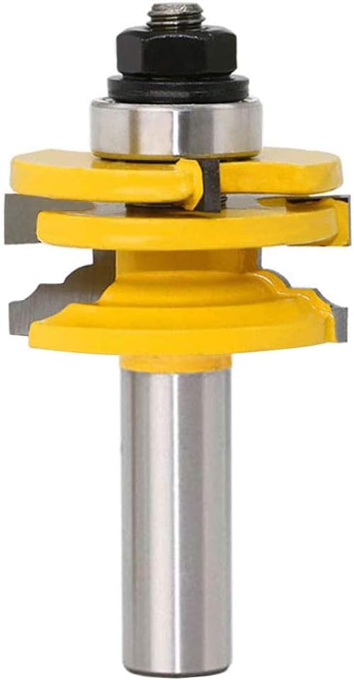 1/2" Shank Cabinet Glass Door Rail & Stile Reversible Router Bit Woodworking Cutter Tool