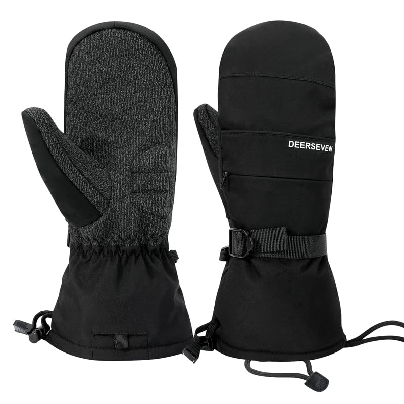 Harssidanzar Gants Snowboard Hiver Hommes Coupe-Vent imperméables KM061EU