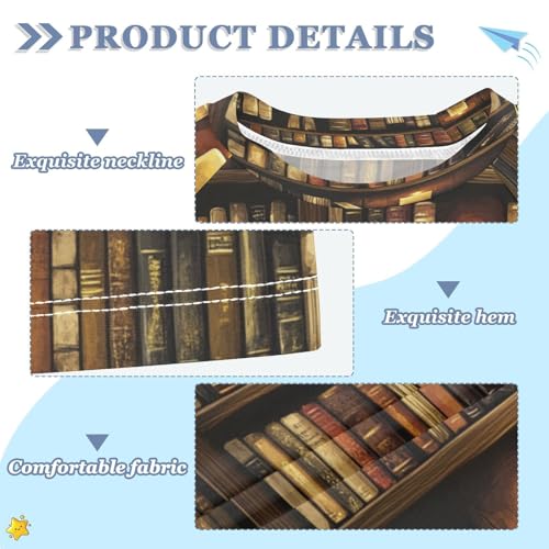 Boys Short Sleeve T-Shirts Vintage Library Book Rashguard Kids Swim Shirts Sun UPF 50+ Multicoloured3