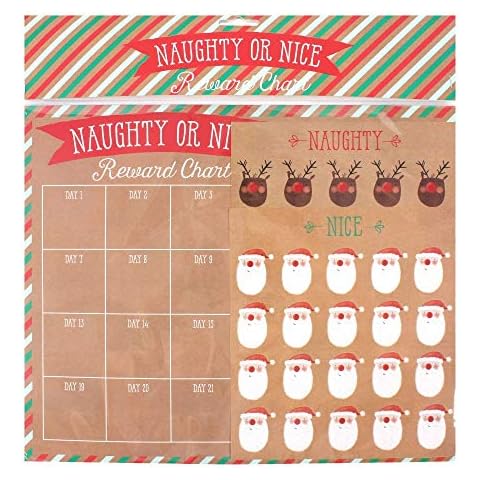 Christmas Naughty or Nice Countdown A3 Behaviour Chart Cover