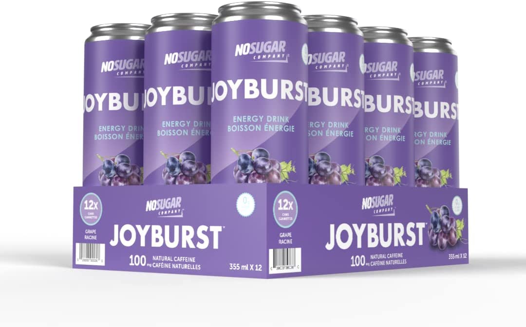 No Sugar Companysugar Company Joyburst Energy Drink Grape, 12 x 355ml