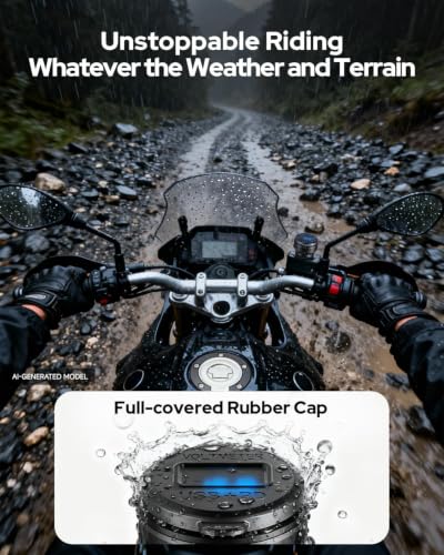 Image of Motorcycle USB Charger, Waterproof 18W QC3.0 & 30W PD3.0 DIN Plug to USB Adapter with On-Off Switch & Voltmeter, Aluminum Phone Charger for 12V /24V BMW Ducati Triumph