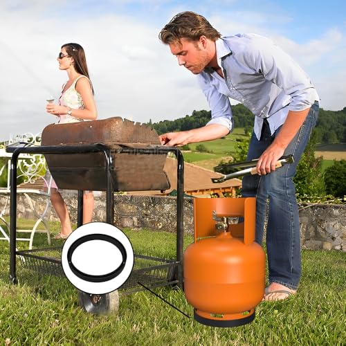 JINYUNDZ (2-Pack) 8 1/4\" Ring Base for Propane Cylinder Tank, Propane Tank Protective Spacer Base, Fits 20-40 lb (5-10 Gallons) Cylinder Propane Tank, Compatible with Wireless Propane Gauges - Thumbnail 6