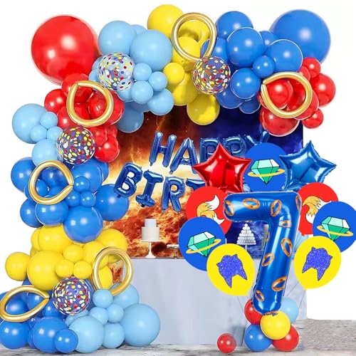 Image of Number 40 Inch Blue and Gold Ring Balloon Birthday Number Decoration Aluminum Film Balloon Suitable for Boys and Girls Blue Theme Party Cartoon Party Decoration Supplies (7)