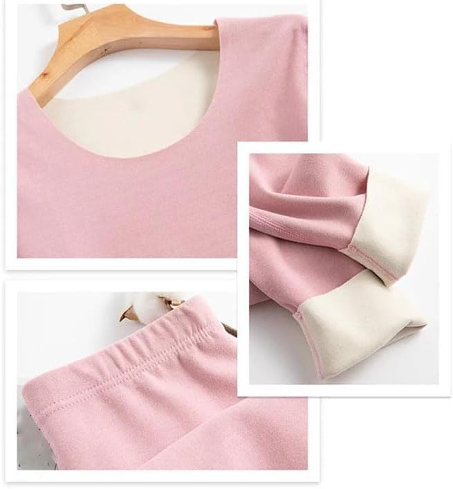 Women's Thermal Underwear, Pajama Set, Seamless Double-Layer Long-Sleeve Thermal Base Layer Set