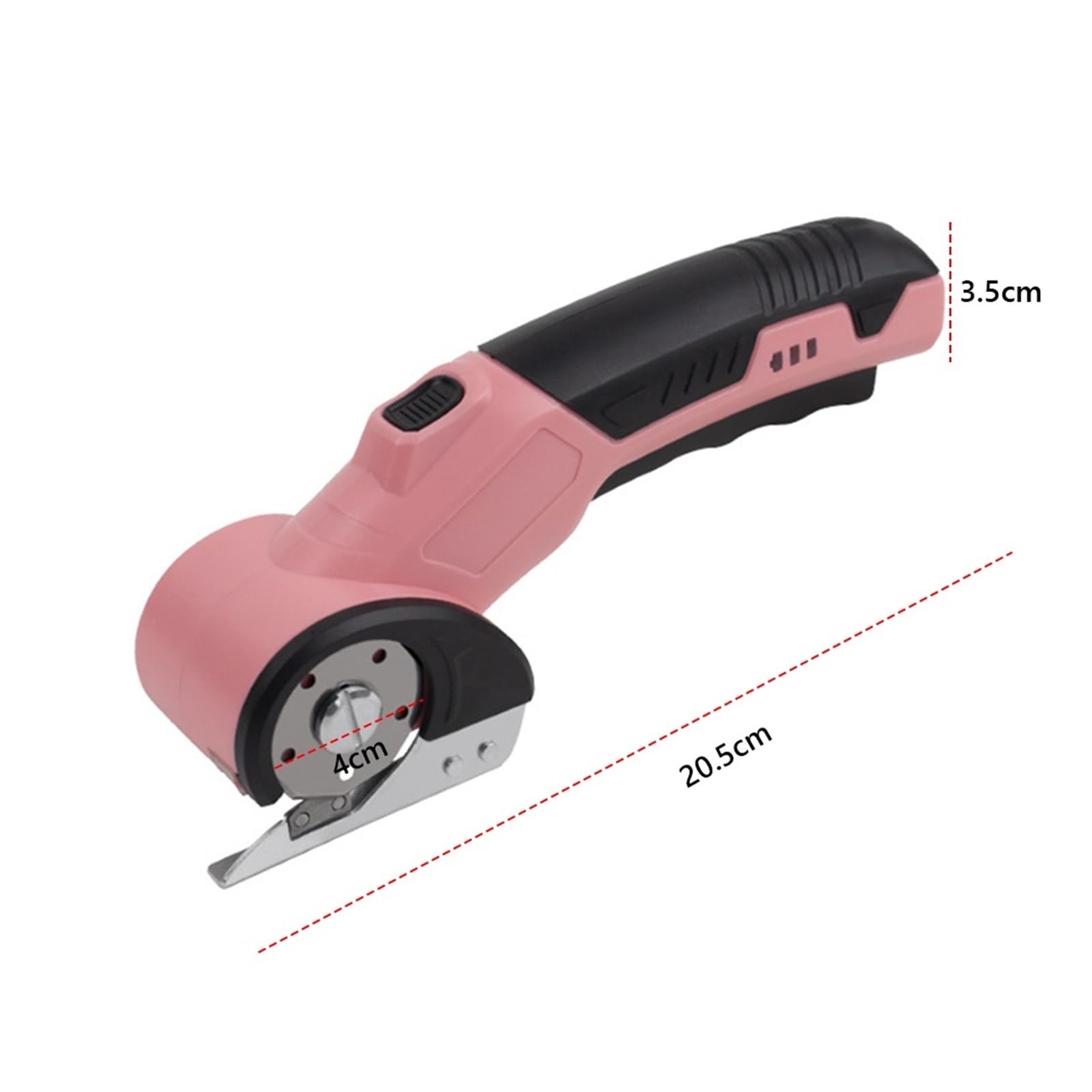 Tijeras Eléctricas Inalámbricas De 1500 MAh, Cortadora Eléctrica For Cartón, Cuero, Tela, Costura Alfombras, Herramienta Corte Corte suave(Pink)