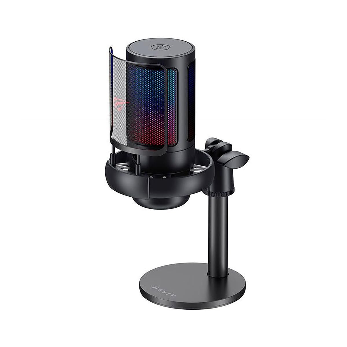 havit Gamenote GK50 Pro RGB Gaming Professional Gamer Publisher Micrófono y Soporte de Escritorio