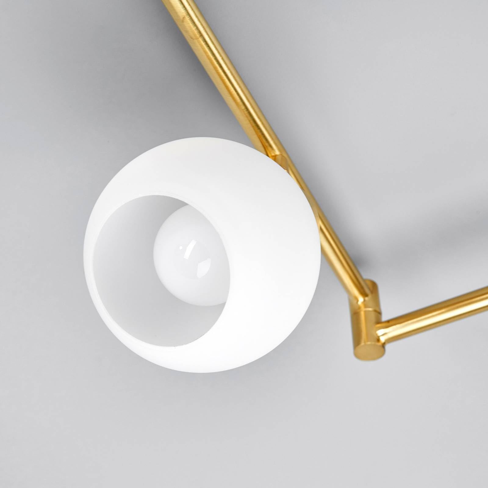Lindby plafondlamp Elaina, 66 cm, 5-lamps, zwart/rook, E14
