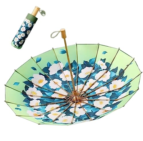 Parapluie pliant coupe-vent double usage été pour femme robuste