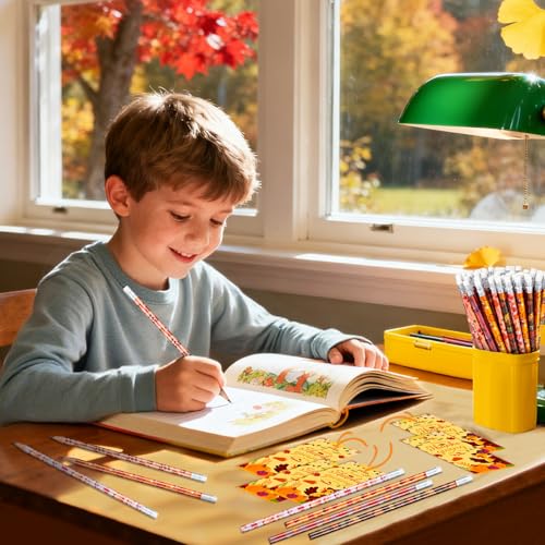Set de 120 lápices de grafito para otoño y Día de Acción de Gracias miniatura 5