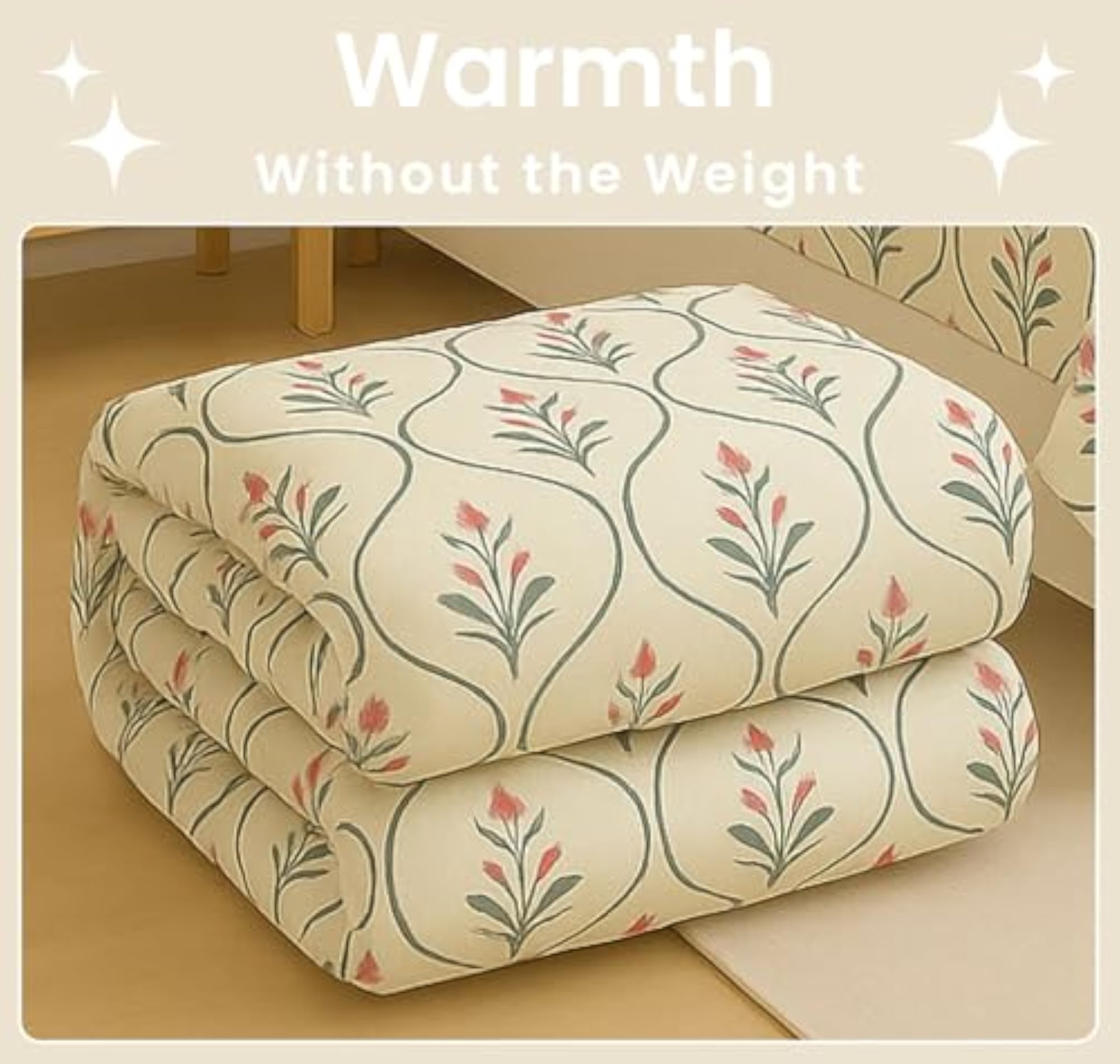3pc Lightweight Bedding Set with Single Bedsheet, Pillow Cover & Comforter