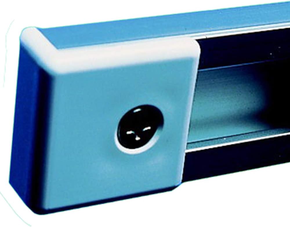 JCSRoll Control Anodized Aluminum Mounting Track End Cap and Stop, 1 Pair