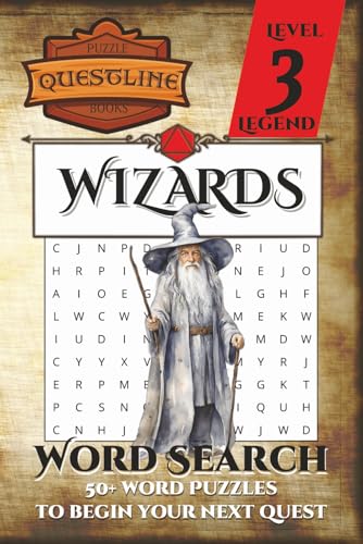 Questline Wizards Word Search Puzzle Book Level 3: Word Searches with Easy-to-Read Print about Wizards