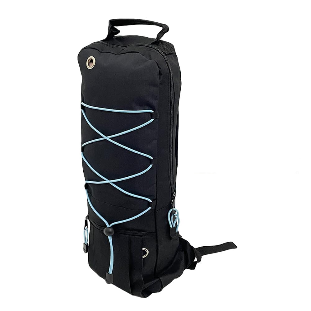 Oxygen Tank Backpack - Portable Cylinder Holder Bag Fits A, B, C, D, M2, ML6, M7 O2 Tank Carrier Pouch Accessories, 600D Oxford, Black, 16"Lx9"W