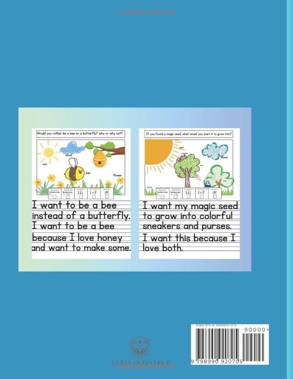 Early Intellect(r)- Budding Writers, Summer Themed Writing Prompt Journal for Kids in K-2 - Image 2