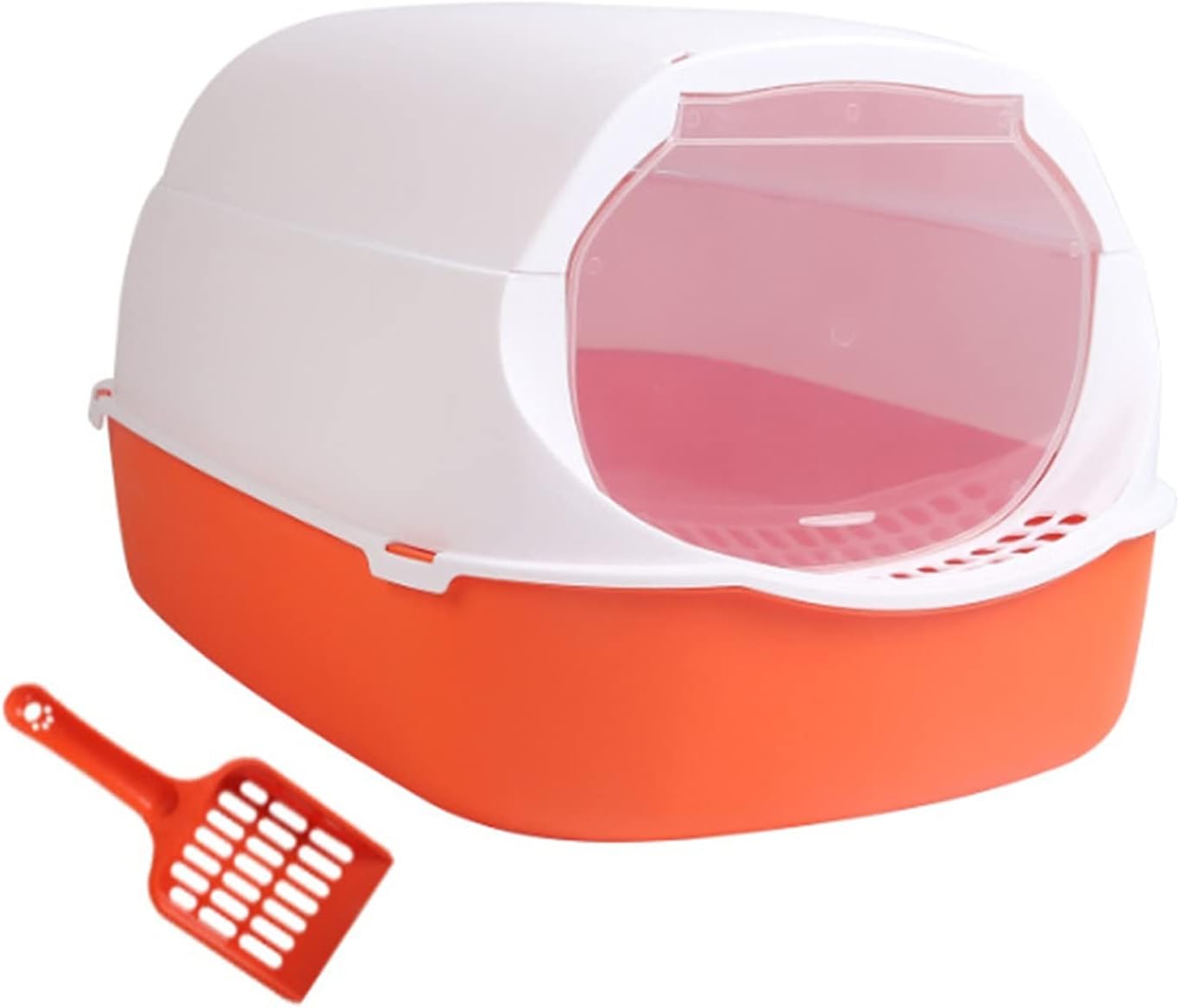 Pet Supplies Closed Cat Litter Pan Detachable and Washable FoldingMultifunctional Covered Cat Toilet Sand Leaking Pedal Design Cat Litter Pan (Green)