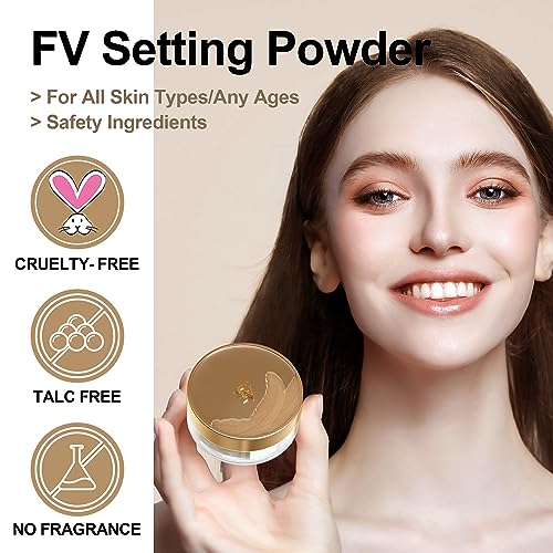 Fv Translucent Setting Powder, Fv Loose Powder For Oil Control, Shimmer Finishing Powder, Matte Finish Baking Powder Makeup, Lightweight, Talc Free Face Powder For All Skin Types, 10G, Shimmer Sheer thumb #5