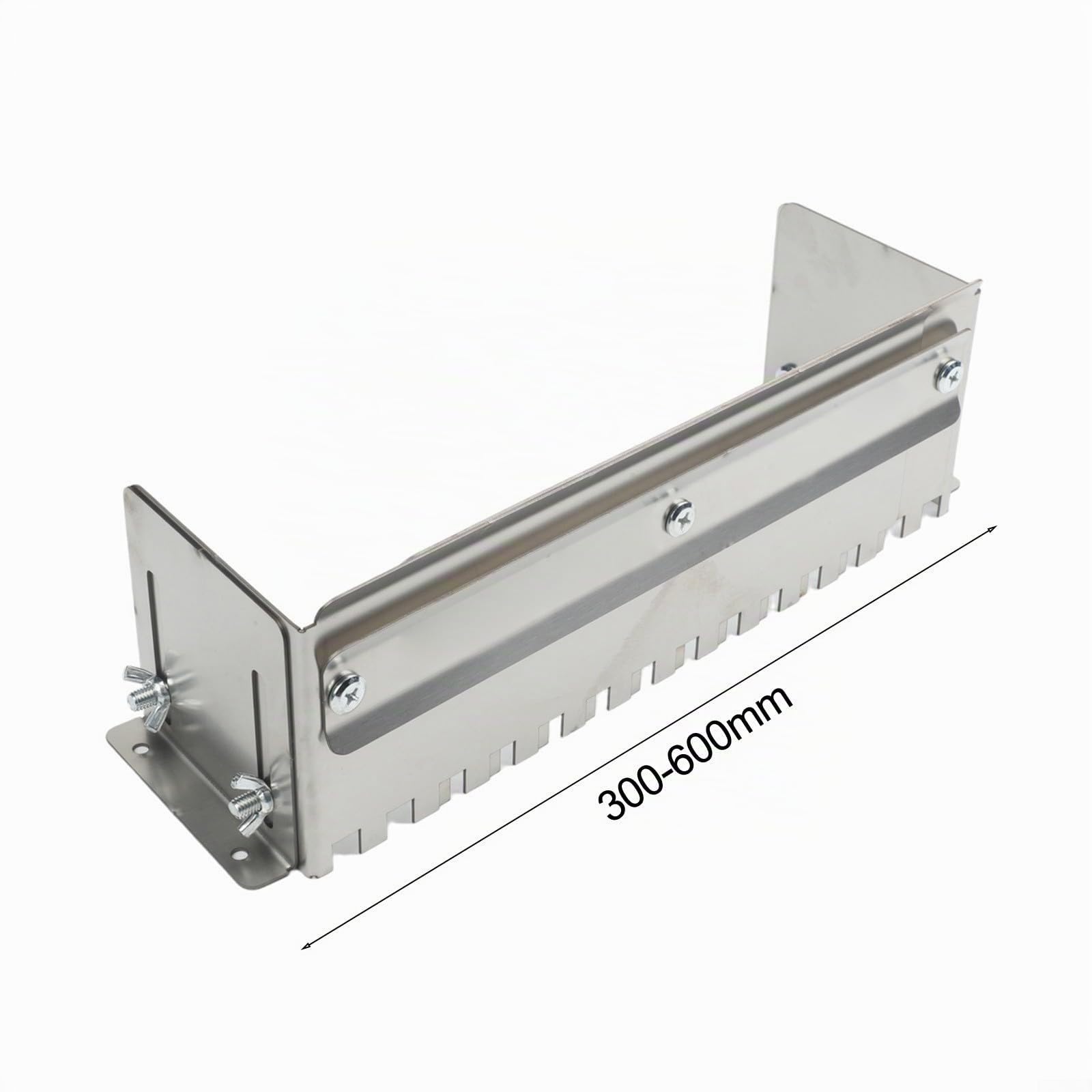 Truelle crantée réglable en acier inoxydable robuste pour l'application de joint, outil pour carrelage, pose murale et au sol, construction professionnelle 30 cm (A)