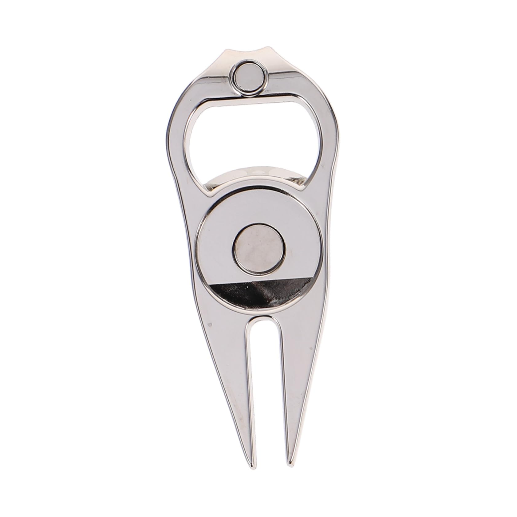 KICHOUSE 1Pc Golfs Divot Repair Tool with Ball Marker Versatile Golfs Fork for Alignment and Swing Checks Present for Golfers Special Occasions