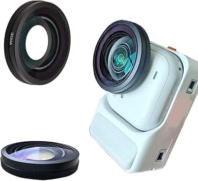 Coyktonty Wide-Angle Lens for Insta360 GO Ultra,HD Optical Glass with 2-Layer Coating 185 Ultra-Wide View Scratch-Resistant Lightweight