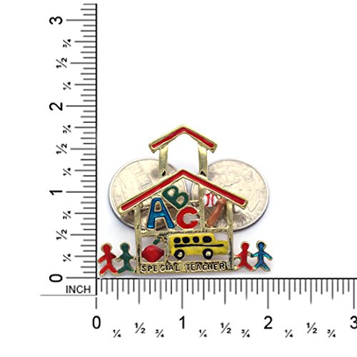 Cocojewelry Apple Abc School Bus Baseball Bat Brooch Pin Gift For Special Teachers thumb #2