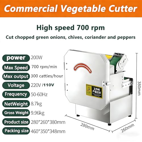 Cortadora automática de cebolla 200W, 700 RPM miniatura 2