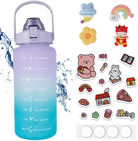 Mnsruu Regenbogen Trinkflasche 600ml - BPA-frei Edelstahl Isolierflasche Mit Strohhalm Für Sport & Schule