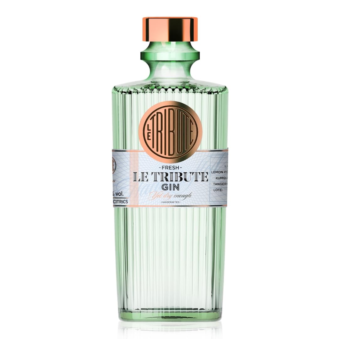 LE Tribute Gin | 70cl | 43% ABV | Fresh and Citrus | 100% Natural Ingredients | Handcrafted in Spain | Premium Gin