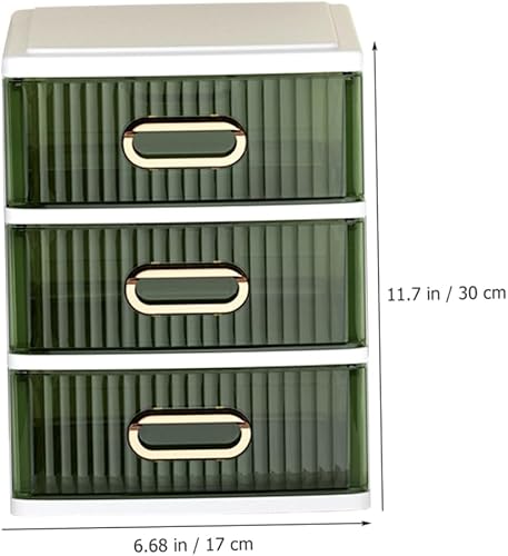 Miniatura 7 de Caja organizadora para maquillaje y papelería, 4 cajones, para escritorio, ahorro de espacio, resistente