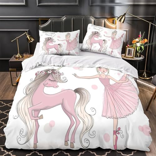 Parure de lit licorne 3D imprimée en microfibre durable de qualité