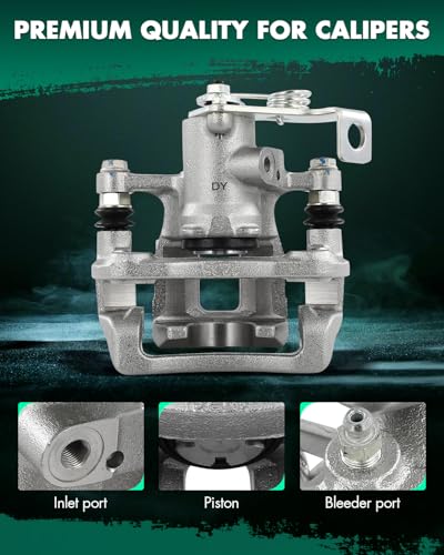Image of SCITOO 19B6793 Rear Left Disc Brake Caliper Assembly w /Bracket for Dodge for Attitude 2012-2014,for Hyundai for Accent 2012-2017