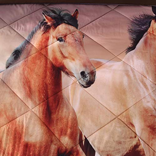 Wowelife 5-Piece Bedding Sets For Boys And Girls Queen, Premium Horse Comforter Set Queen, 3D Horse Bedding Set, Comfortable And Soft Kids Bedding Set(Queen) #TOP4