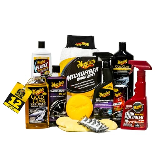 Meguiar's Complete Car Care Kit - The Ultimate Car Detailing Kit for a Showroom Shine - Includes Products for Cleaning and Detailing for the Interior and Exterior of your Vehicle