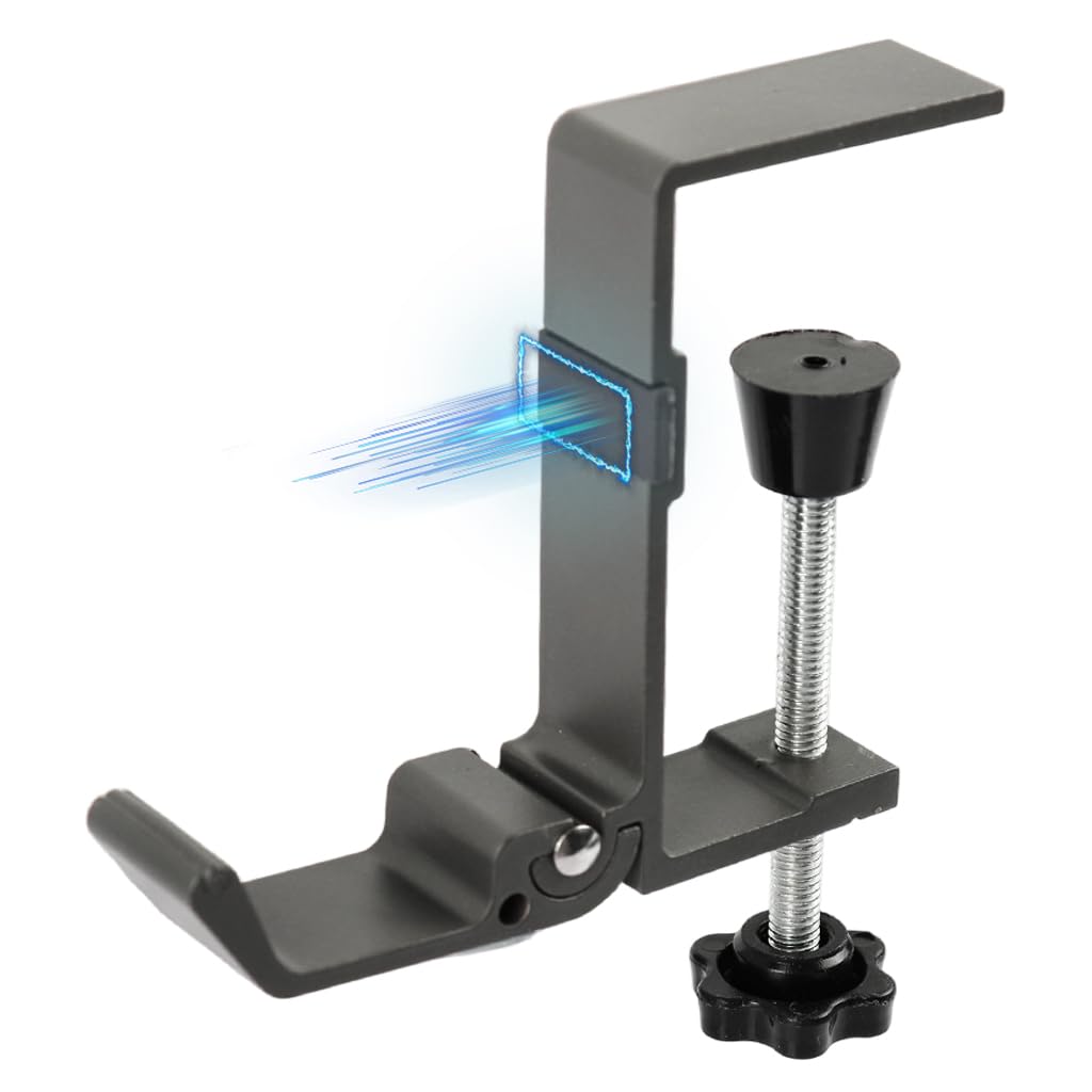 HASTHIP® Folding Desk Bag Hook, Compact Bag Hook Metal Aluminum Detachable Desk Edge Mounted Hook for Bag, Backpack, Handbag