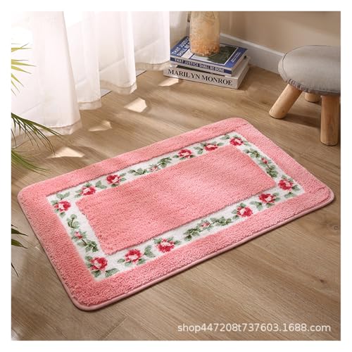 Paillasson polyester lavable machine tapis entrée motif floral