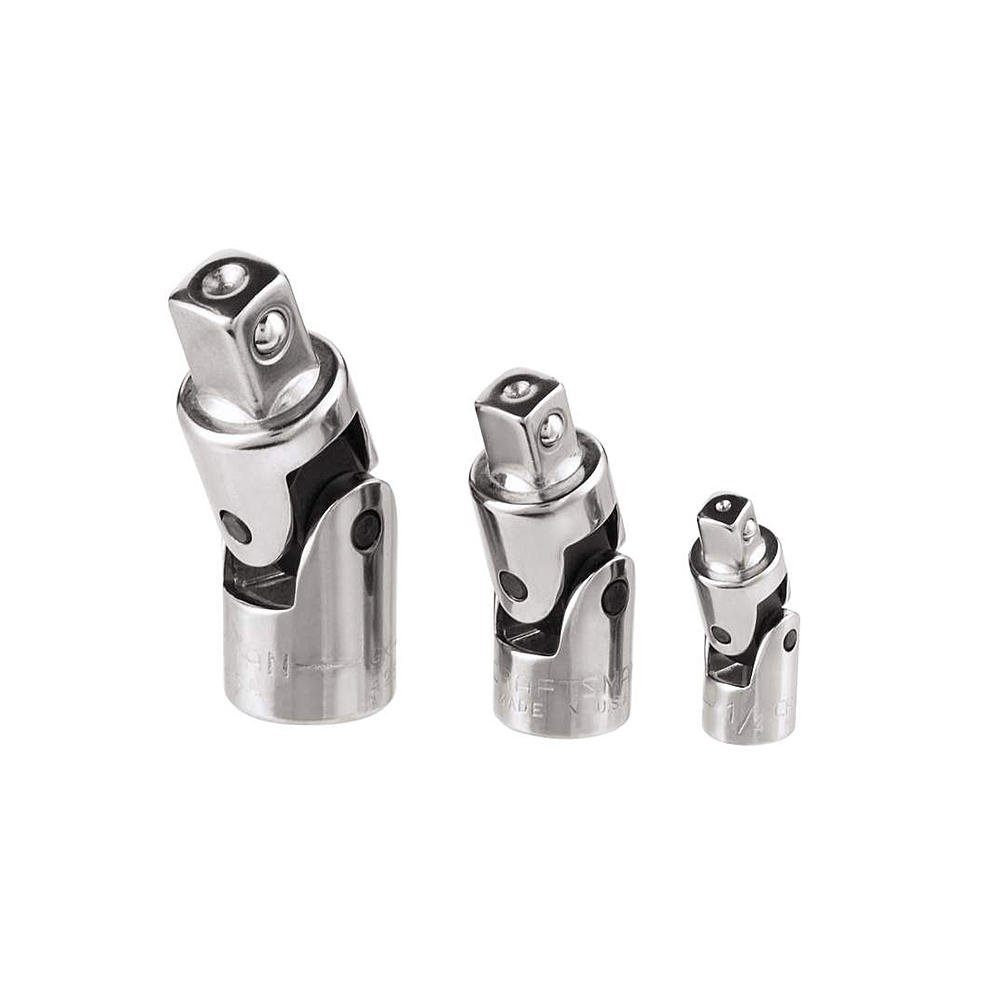 Craftsman Juego de juntas universales de 3 piezas 9-4250, 1/4, 3/8 y 1/2 in.Drive