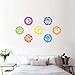 Chakren Wallpaper Aufkleber Mandala Yoga Om Meditation Symbol Wandtattoo Chakra Home Wanddekoration Dekoration Wand-7Pcs / Set 13X13Cm