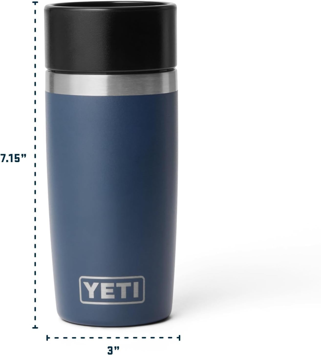 YETI Rambler 12 oz (355 ml) Travel Bottle with 100% Leakproof Hotshot Commuter Cap, Vacuum Insulated Stainless Steel Coffee Flask for Travel & Commute