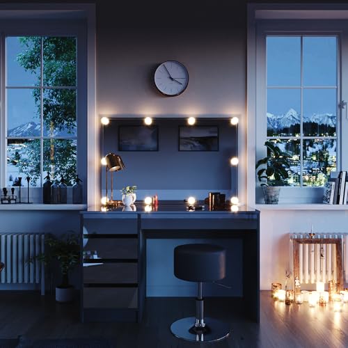 Vicco Schminktisch Anthrazit Sherry 120x75x55 cm - Frisiertisch, 5...