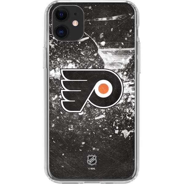 Skinit Clear Phone Case Compatible with iPhone 11 - Officially Licensed NHL Philadelphia Flyers Frozen Design