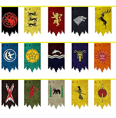 game thrones affiche - bannière de maison game thrones Stark Targaryen Lannister 22X14CM 15pcs