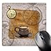 Price comparison product image 3dRose mp_110228_1 8 x 8-Inch Coffee Time Coffee Cup with Stop Watches Vintage Mouse Pad