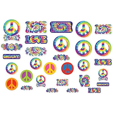 Amscan 60s Groovy Vinyl Cutouts for Parties Cover