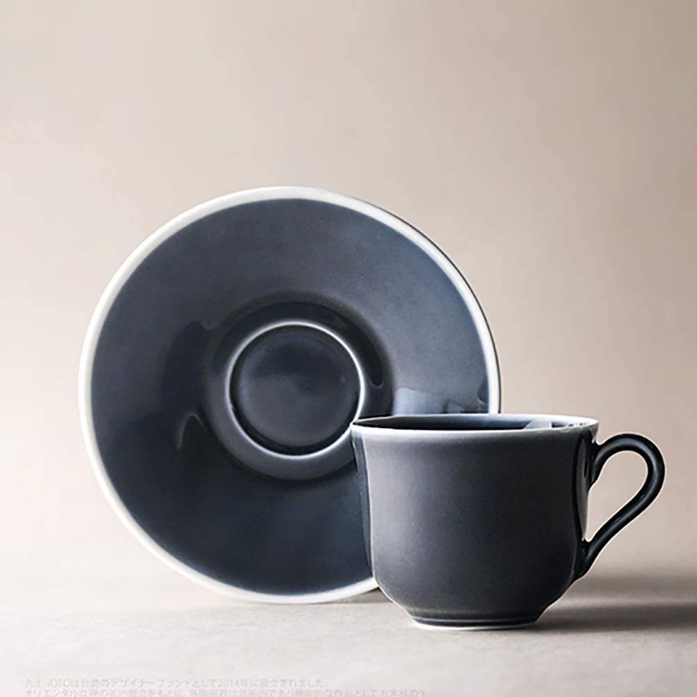 ZHOUXIAO Tazze da caffè Espresso in Ceramica e piattini, tazzine da tè/tazzine da caffè, Grande Set di Tazze da tè per Ufficio in casa, Tazza da caffè Vintage Uomini (B)