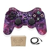 Kolopc Controller Gamepad remote for PS3 Shock - Bundled with USB Charge Cord (Starry Sky 1)